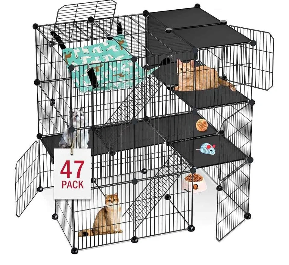 VISCOO 3-Tier DIY Cat Cage Enclosure 36"x 24"x 36"