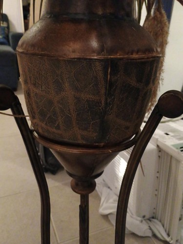 XL Tuscan Old World Decorative Floor Urn Vase Metal Stand - photo 3