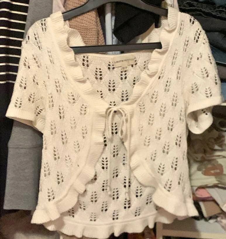 White bolero cardigan