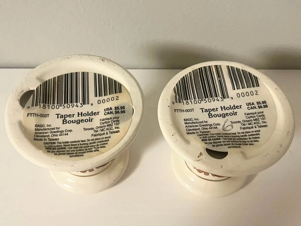 Vintage Fall Harvest Ceramic Taper Candle Holders - Set of 2 - photo 5