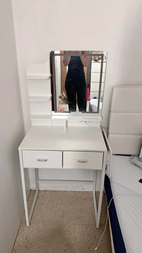 White Vanity With LED Mirror