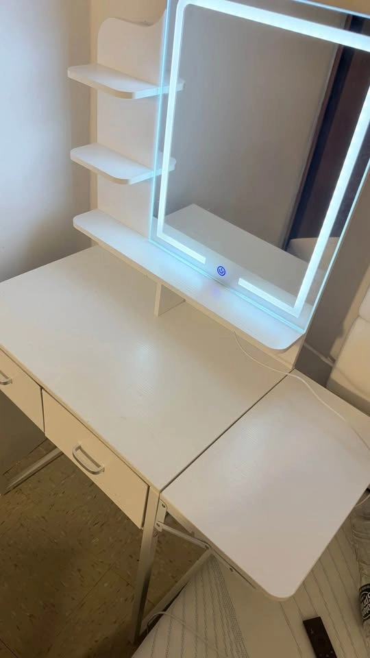 White Vanity With LED Mirror - photo 3