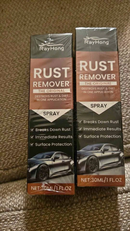 Pair of brand new, unopened 30ml RayHong Rust Remover Spray