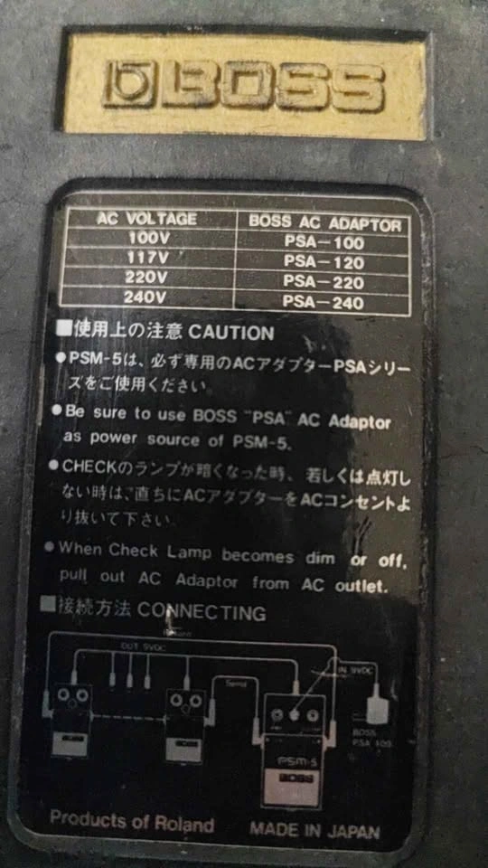 Boss PSM-5 Power Supply & Master Switch Pedal - photo 2