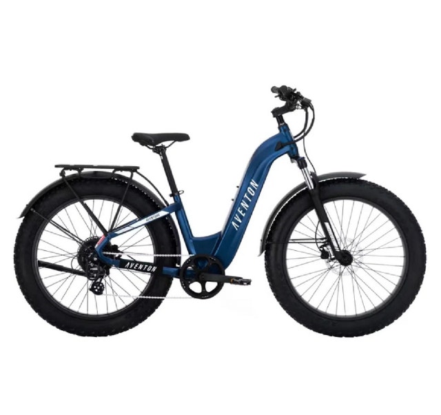 Aventon Aventure 2.5 Step-Through Fat Tire E-Bike (Cobalt Blue)