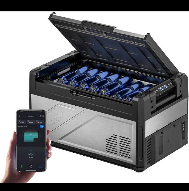 BougeRV ROCKY 50 55QT (52L) Dual Zone 12V Portable Refrigerator