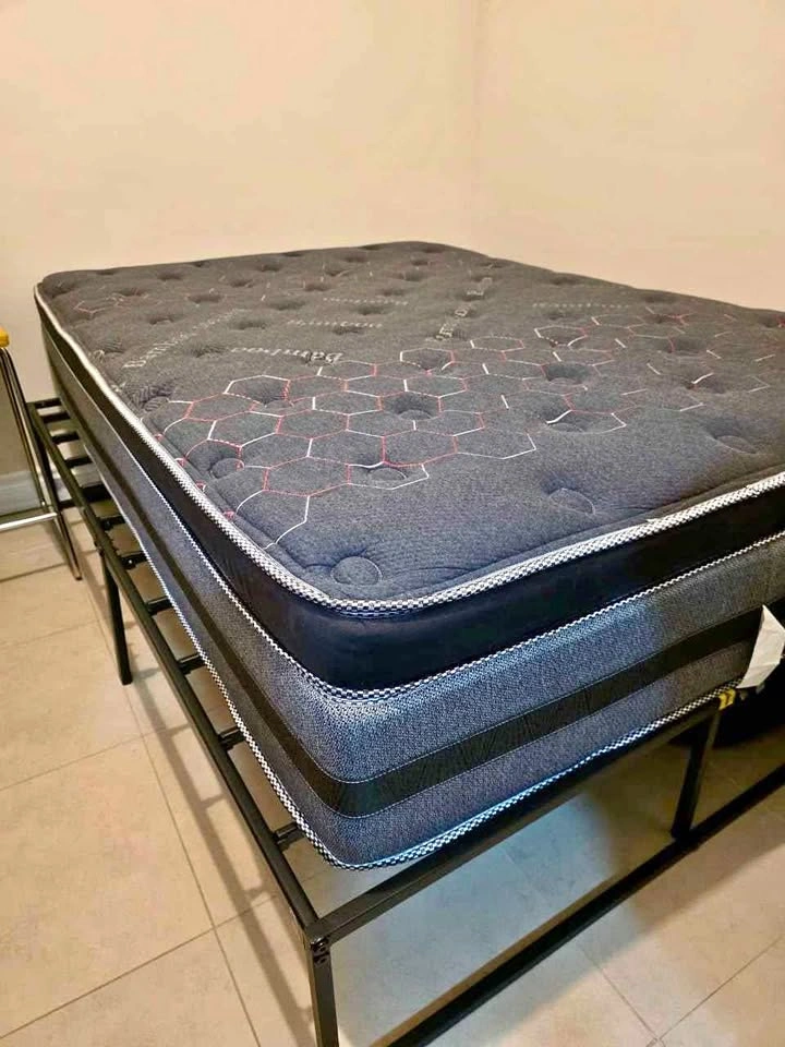 Double / Full Size Mattress + Sturdy Metal Platform Bed Frame