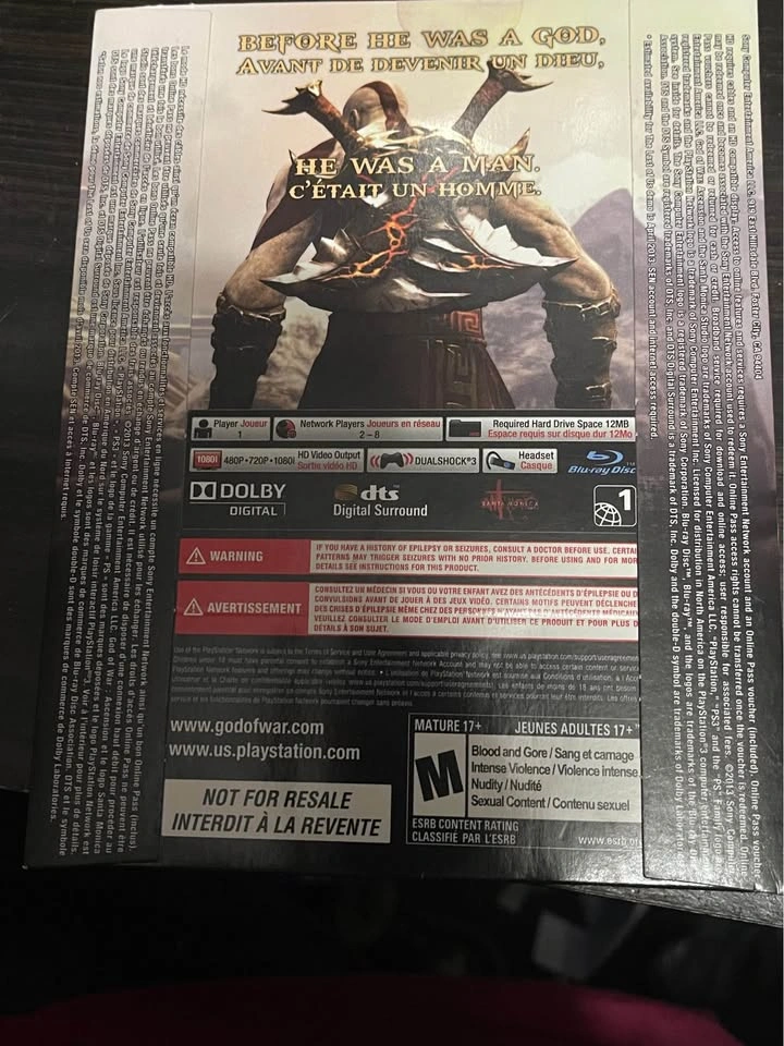 PlayStation 3 God Of War Ascension Brand New In Original Manufac - photo 2