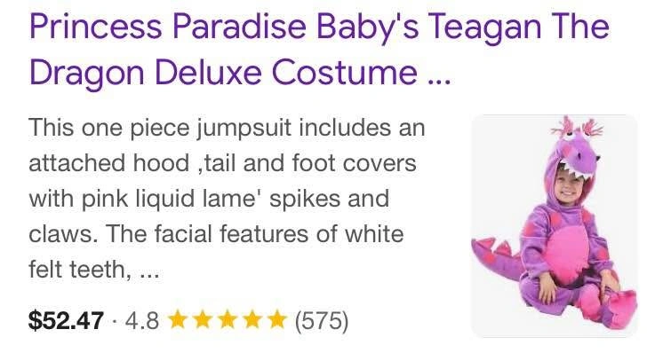 Toddler Girl Dragon / Dinosaur Halloween Costume - photo 5