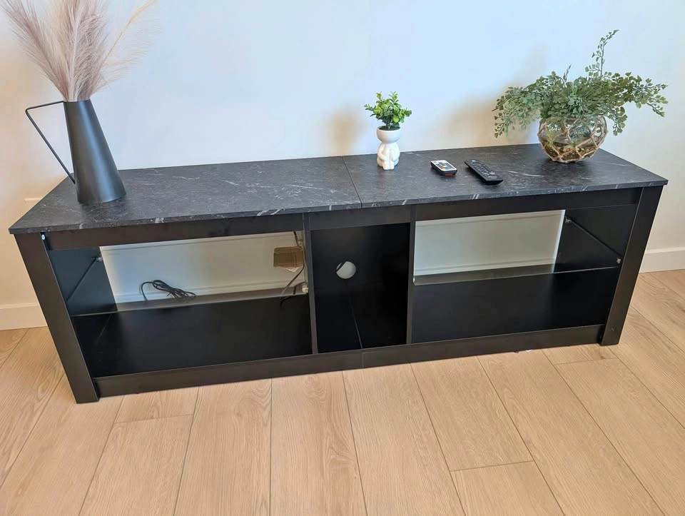 TV Stand with Marble Effect Top