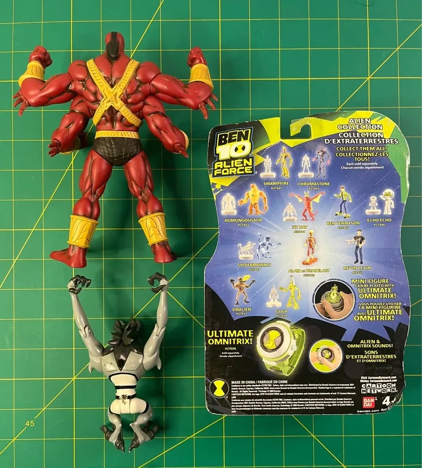Ben 10 Action Figure Lot – Four Arms, Spidermonkey & Chromastone - photo 2