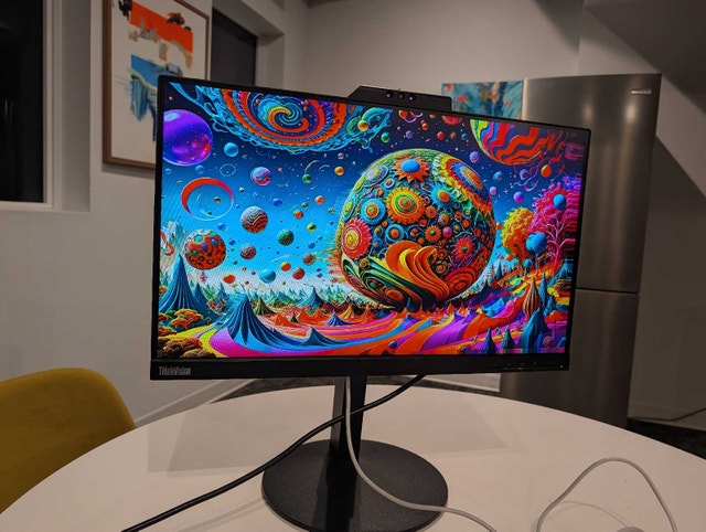 Lenovo IPS Monitor with Webcam Speakers Mic - photo 5