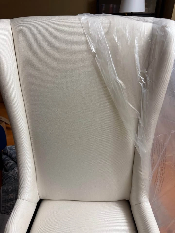 Cream High-Back Wingback Accent Chair (2 available) - photo 4