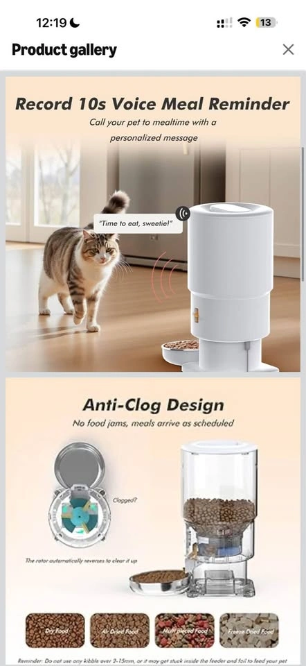 Automatic cat feeder 5L - perfect condition - photo 2