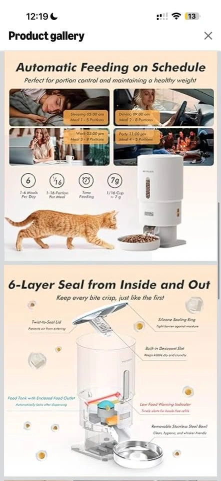 Automatic cat feeder 5L - perfect condition - photo 3
