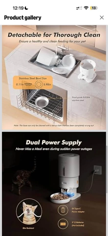 Automatic cat feeder 5L - perfect condition - photo 4