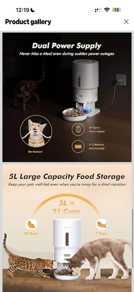 Automatic cat feeder 5L - perfect condition - photo 5