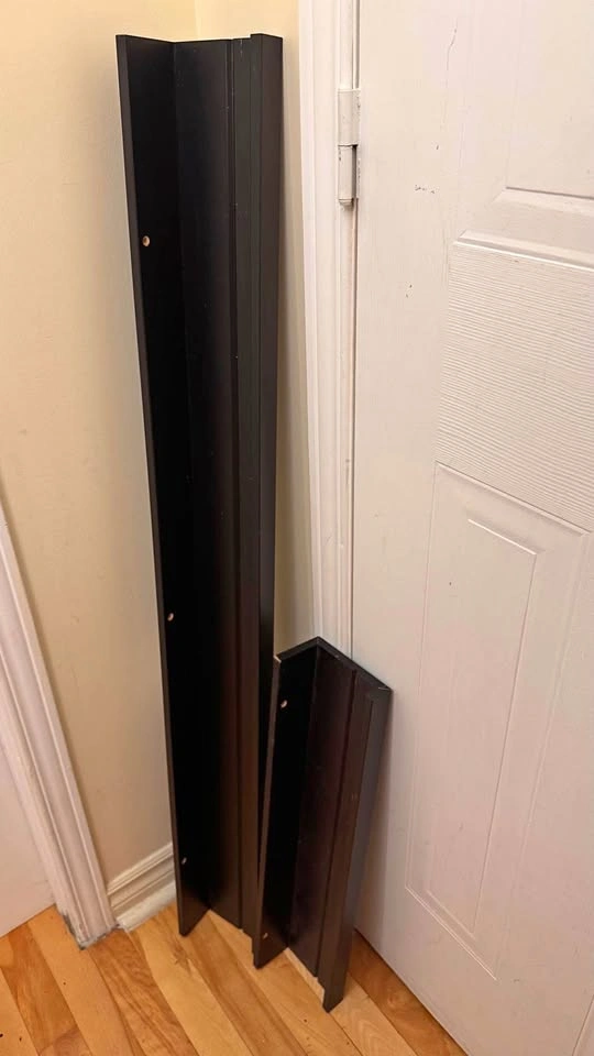 IKEA MOSSLANDA Black Picture Ledges / Wall Shelves – Set of 2