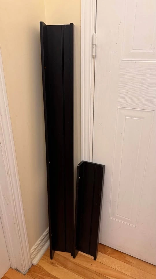 IKEA MOSSLANDA Black Picture Ledges / Wall Shelves – Set of 2 - photo 2