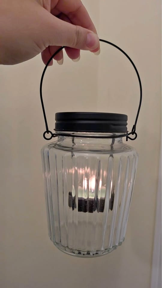 Set of 2 Glass Hanging Lantern Lamps – Decorative Lights