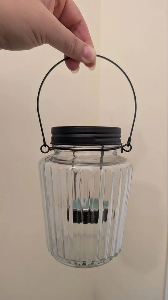 Set of 2 Glass Hanging Lantern Lamps – Decorative Lights - photo 2
