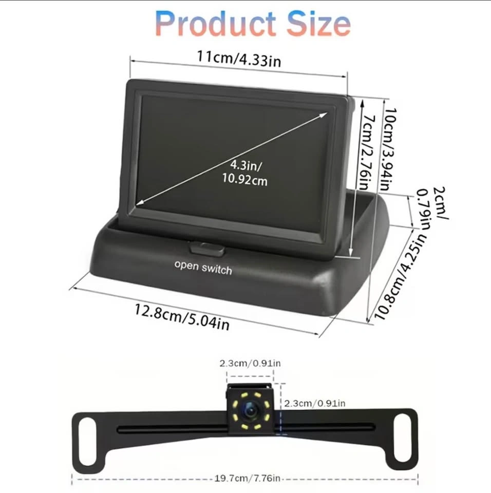 Universal Car Backup Camera System (4.3" Foldable Screen) - photo 4
