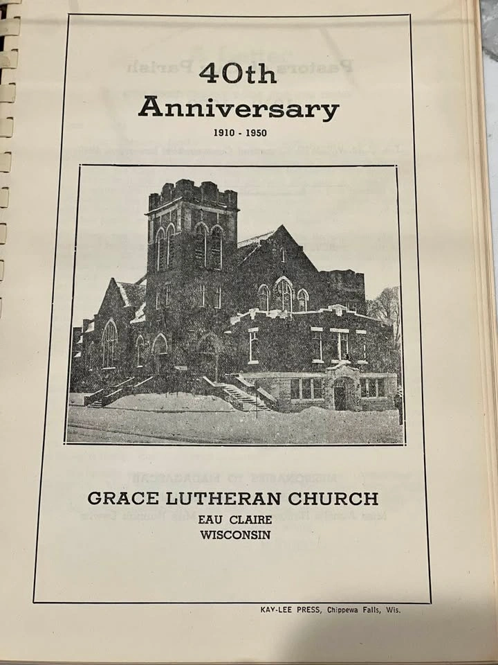 Vintage 1950 Grace Lutheran Church 40th Anniversary Cookbook - photo 2