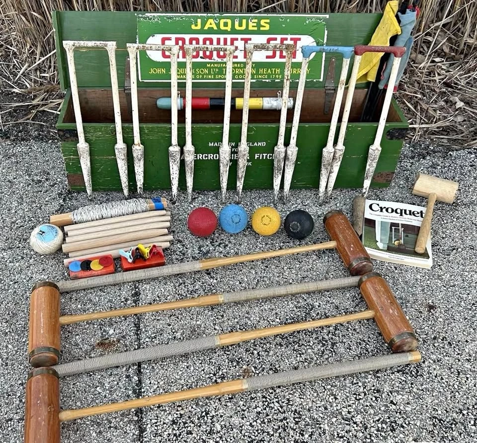 Vintage Abercrombie & Fitch Croquet Set By Jaques Of London