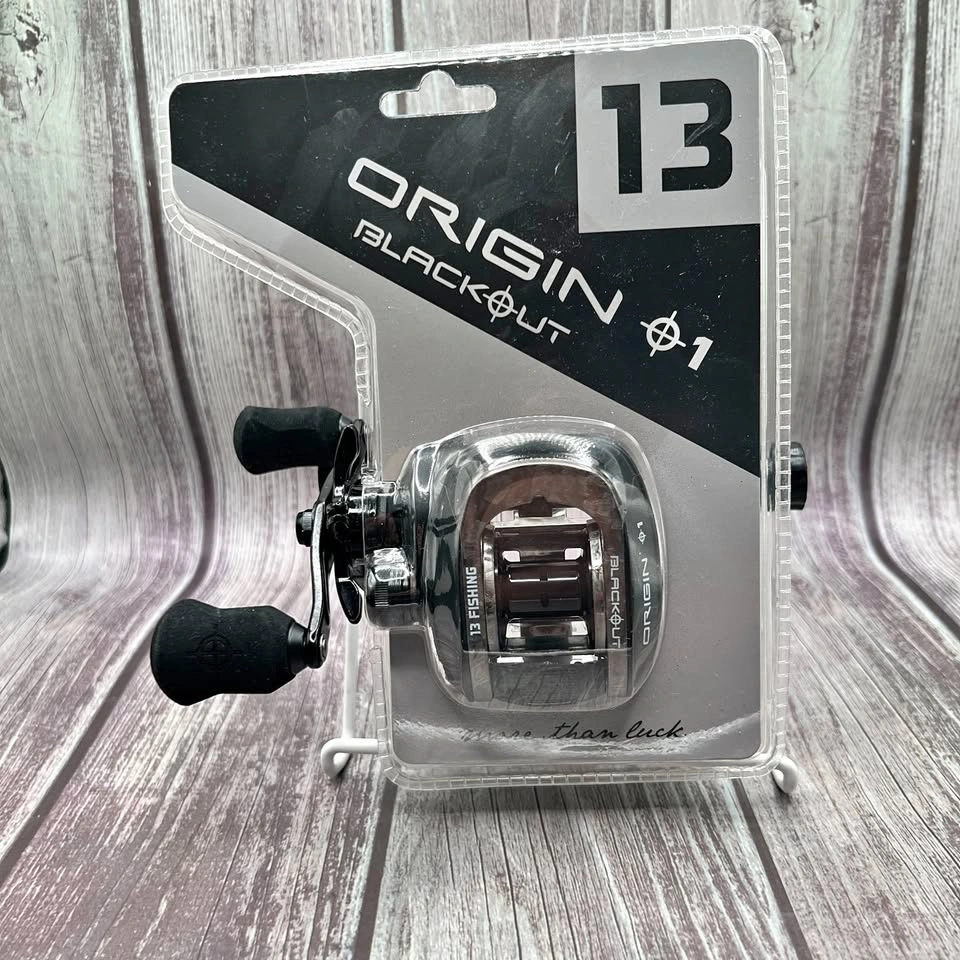 13 Fishing Origin O1 Blackout Baitcasting Reel Left Hand 7.3:1 N