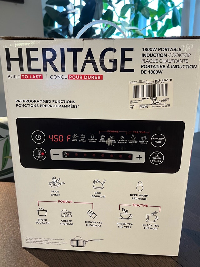 BRAND NEW: Heritage 1800W Portable Induction Cooktop - photo 5