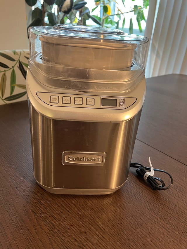 Cuisinart Ice Cream/Gelato Maker (Stainless Steel)-Like New! - photo 3
