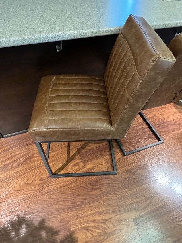Pair of Urban Barn Faux Leather Bar/Counter Stools - photo 5