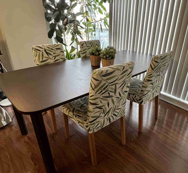IKEA STRANDTORP Extendable Dining Table + 4 Chairs
