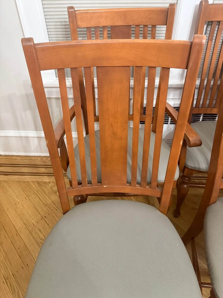 Set of 6 Canadian-Made Wooden Dining Chairs - photo 5