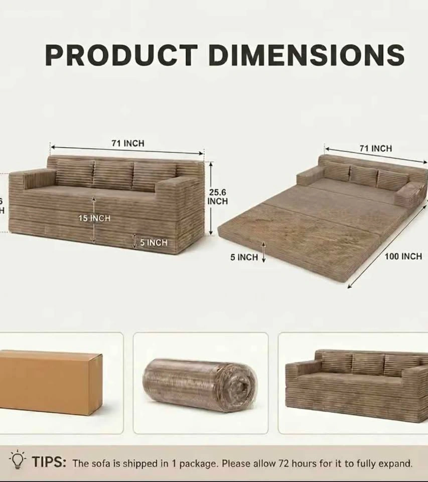 Brand new foldable bed couch. Pickup in Spruce - photo 2