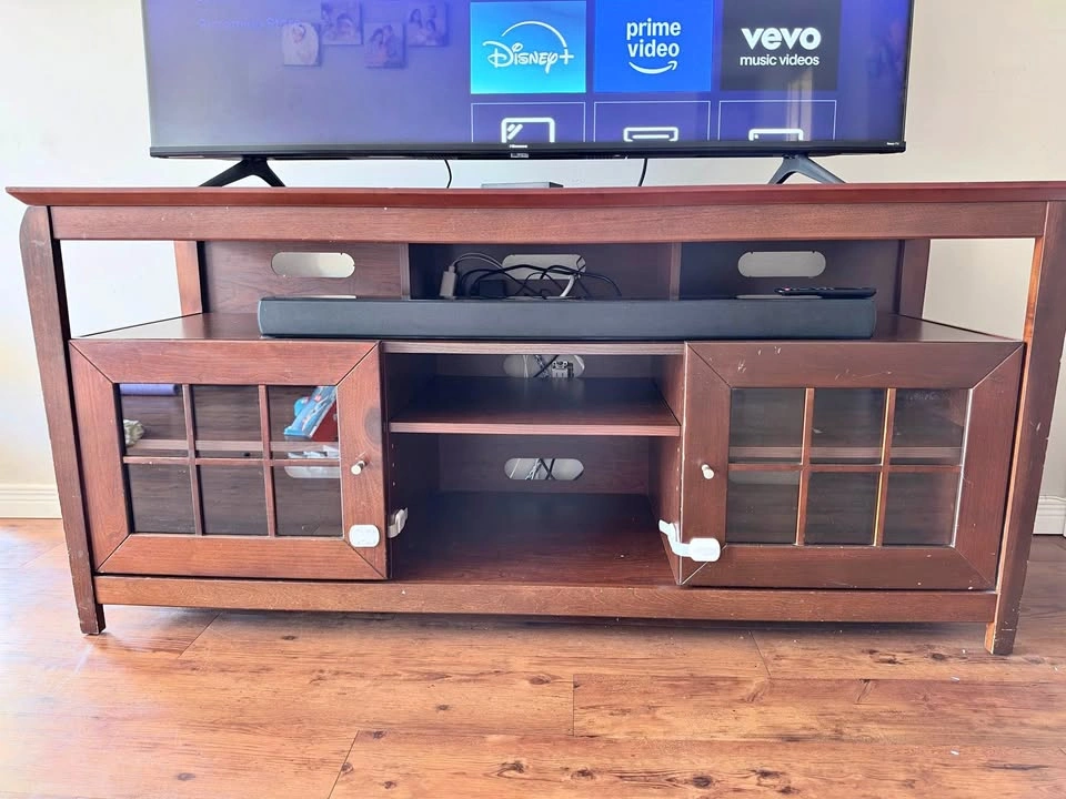 Solid wooden TV stand