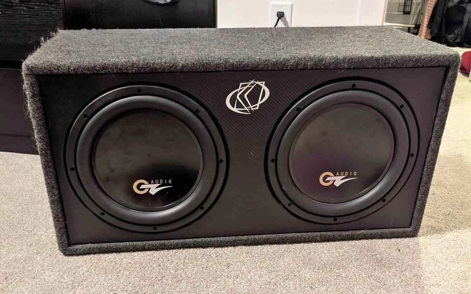 Dual 12" OZ Audio Vector Subwoofers in Kicker Ported Box