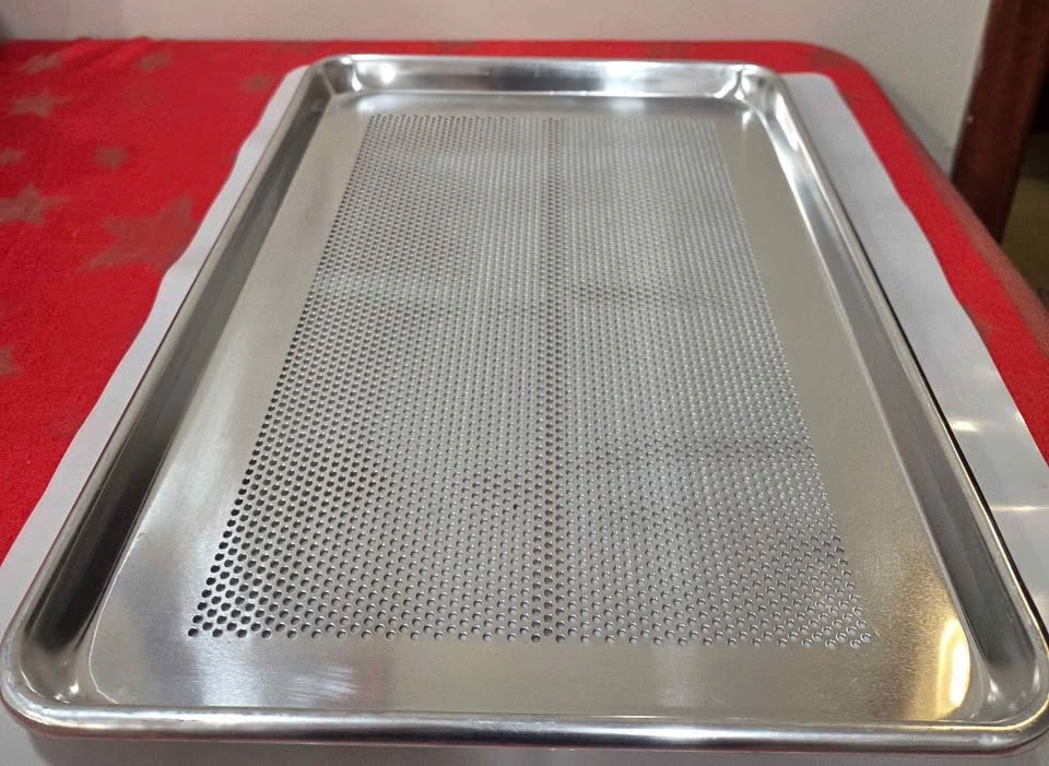 Set of 2 New Perforated Baking Sheet or Bun Pan, 18"×13" - photo 2