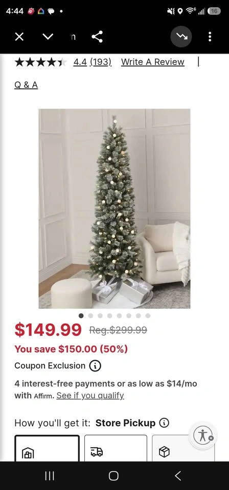 Brand New Ashland Glacier Fir 7.5 ft Pre-lit Christmas Tree - photo 2