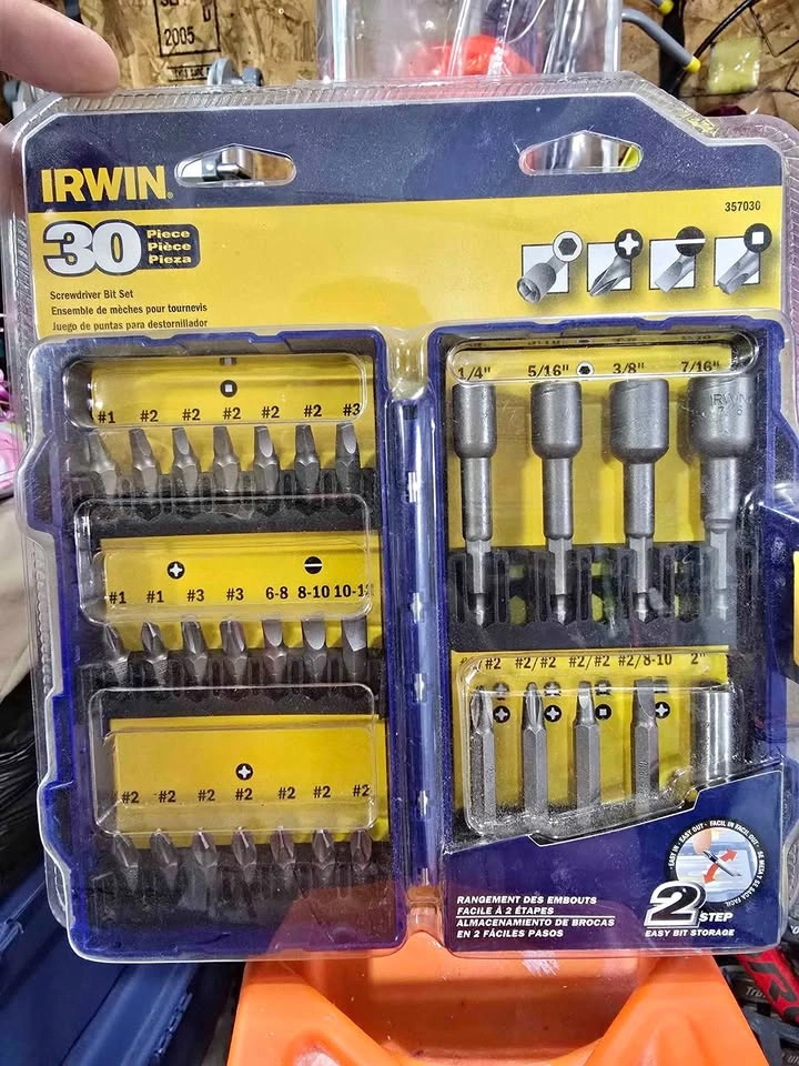IRWIN 30 PIECE SCREWDRIVER BIT SET