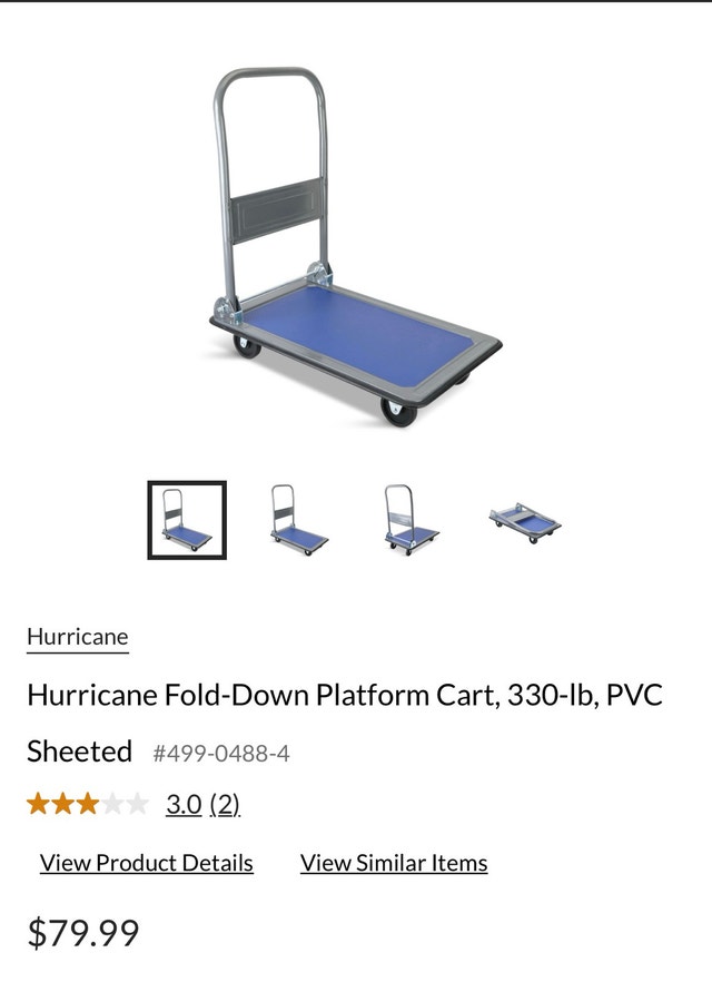 Hurricane Fold-Down Platform Cart