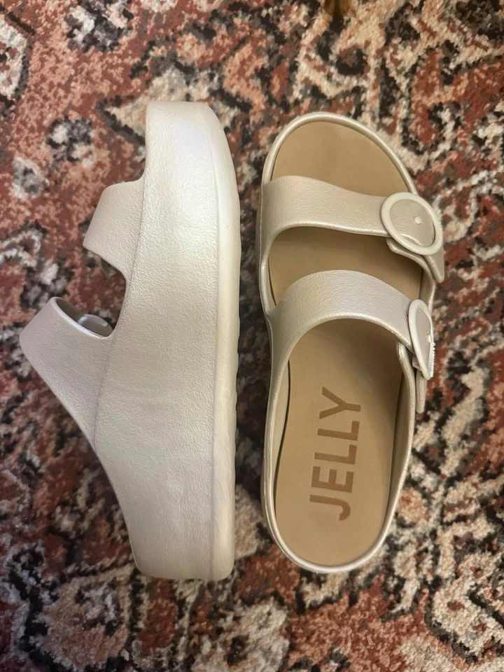 Lemon Jelly Pearl Platform Sandals - photo 3