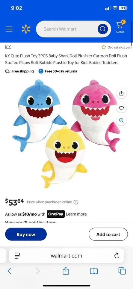 Baby Shark Family Plush image indicator(2)
