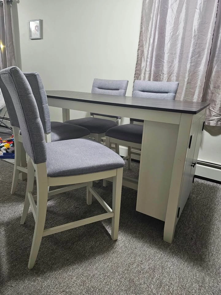 Counter-Height Dining Table with 4 Chairs - photo 4