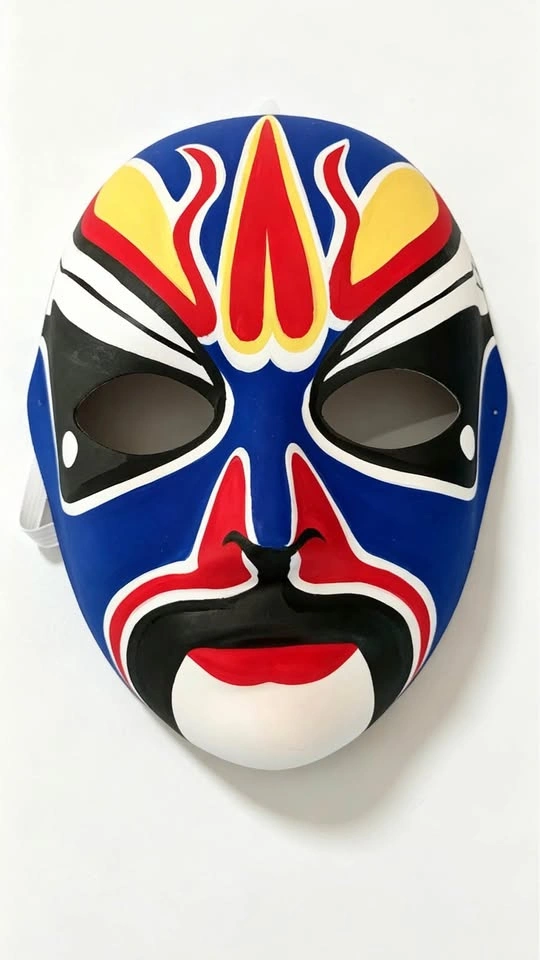 Set of 4 Hand-Painted Masks Boho wall art & Halloween costume - photo 5