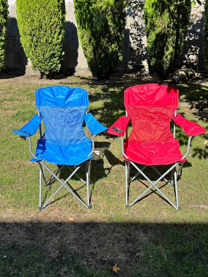 Set of 2 Foldable Mesh Camping Chairs with Carrying Cases