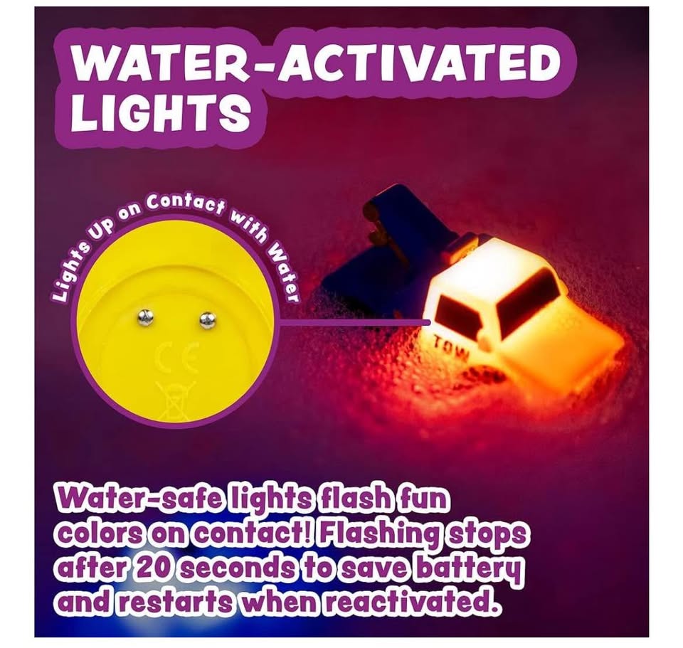 Tub Works Emergency Cars Light Up Bath Toys, 6 Pack - photo 3