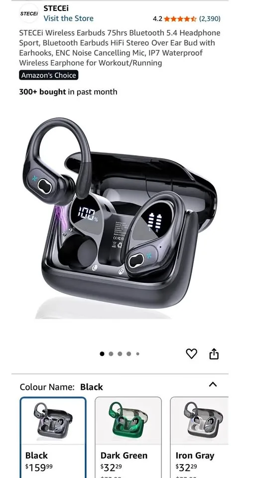 New STECEi Wireless Earbuds 75hrs Bluetooth 5.4 thumbnail