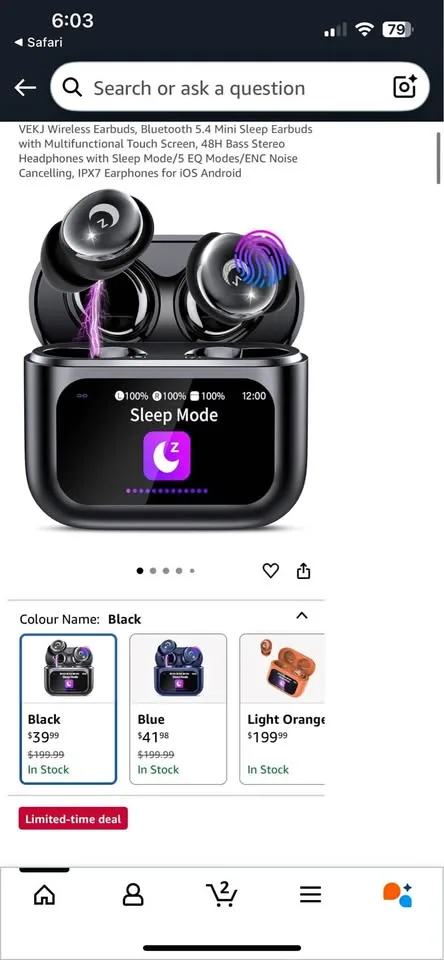 New VEKJ sleep L8 Pro Wireless Earbuds thumbnail