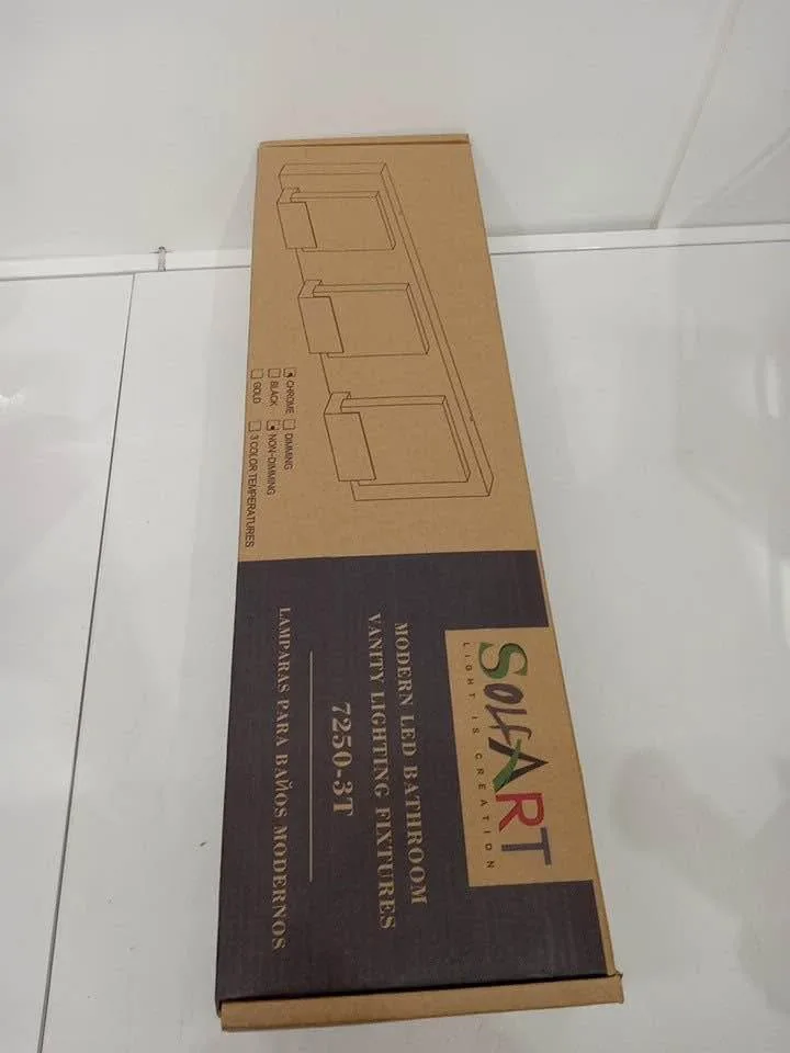 SOLFART 3 Light Bathroom LED Vanity Light - Chrome image indicator(2)